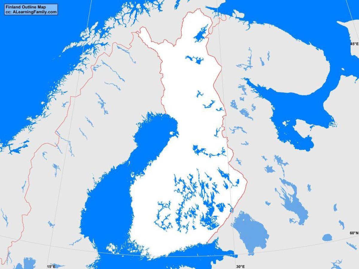 Žemėlapis Suomija kontūro