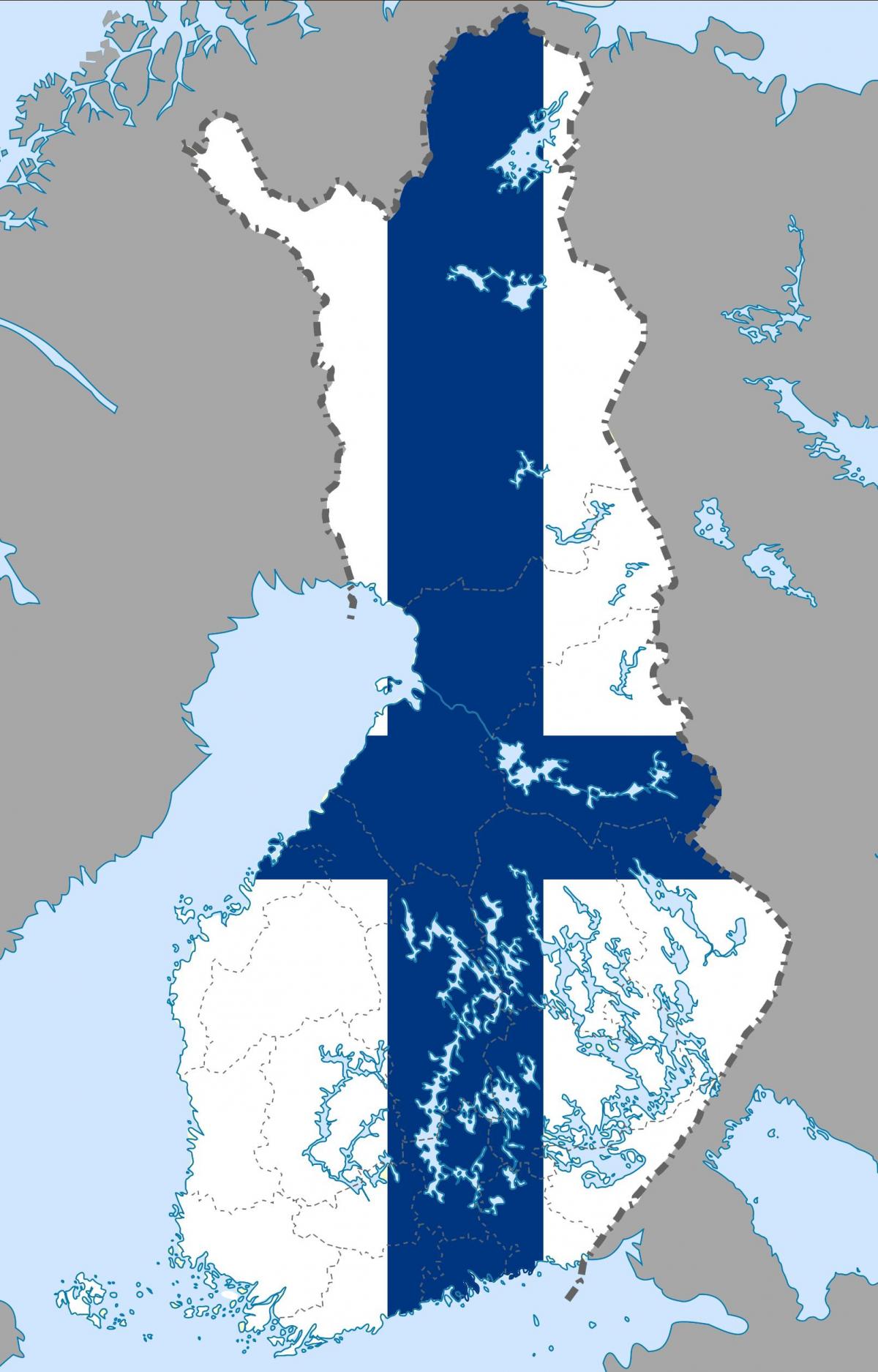 Suomijos žemėlapis, vėliava
