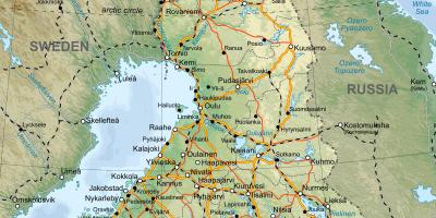 Žemėlapis detalus planas Suomija