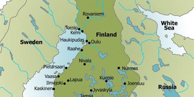 Žemėlapis kempingas Suomija