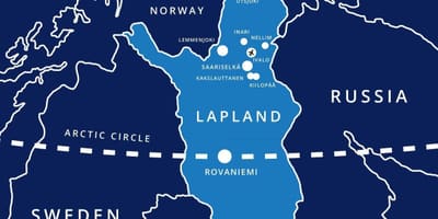 Žemėlapis saariselka Suomija