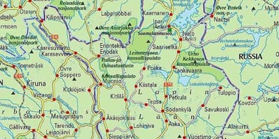 Žemėlapis Suomija žygiai