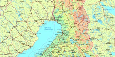 Žemėlapis Suomijos kelių