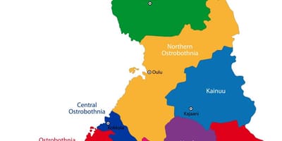 Suomijos provincijos žemėlapis