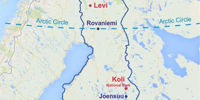 Rovaniemio vietove žemėlapis Suomija