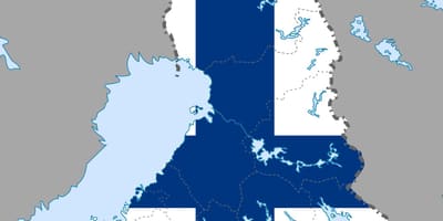Suomijos žemėlapis, vėliava